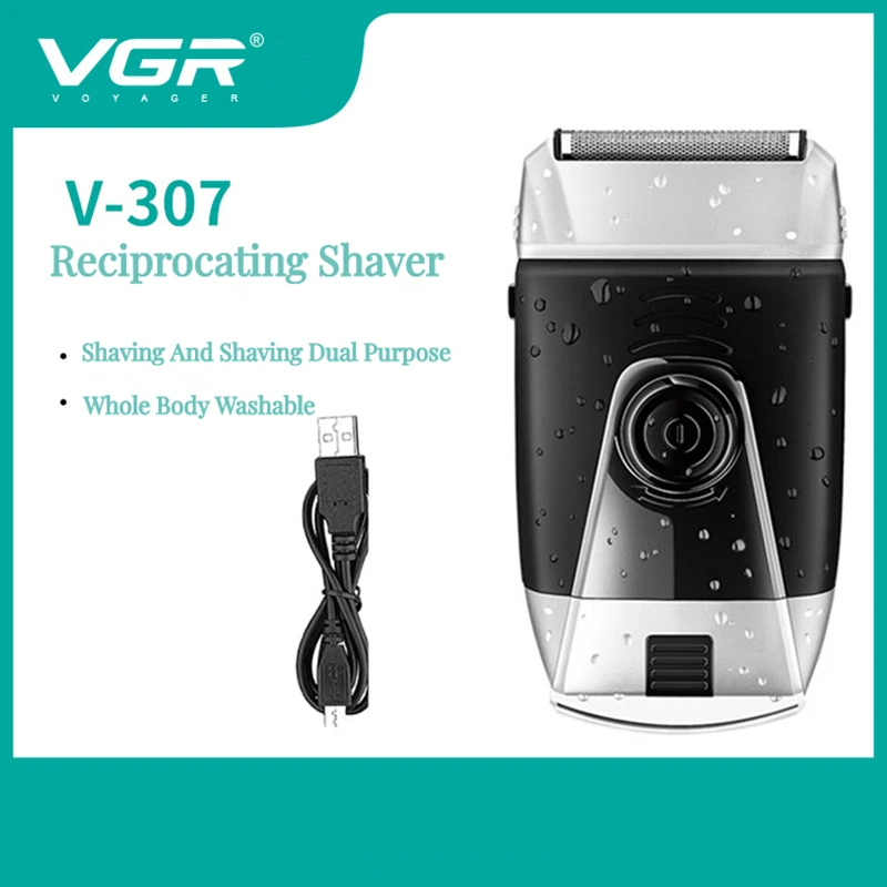 VGR Electric Shaver Professional Beard Trimmer Razor Portable Mini Shaver Reciprocating Shaving 2 Blade USB Charge for Men V-307
VGR Electric Shaver Professional Beard Trimmer Razor Portable Mini Shaver Reciprocating Shaving 2 Blade USB Charge for Men V-307