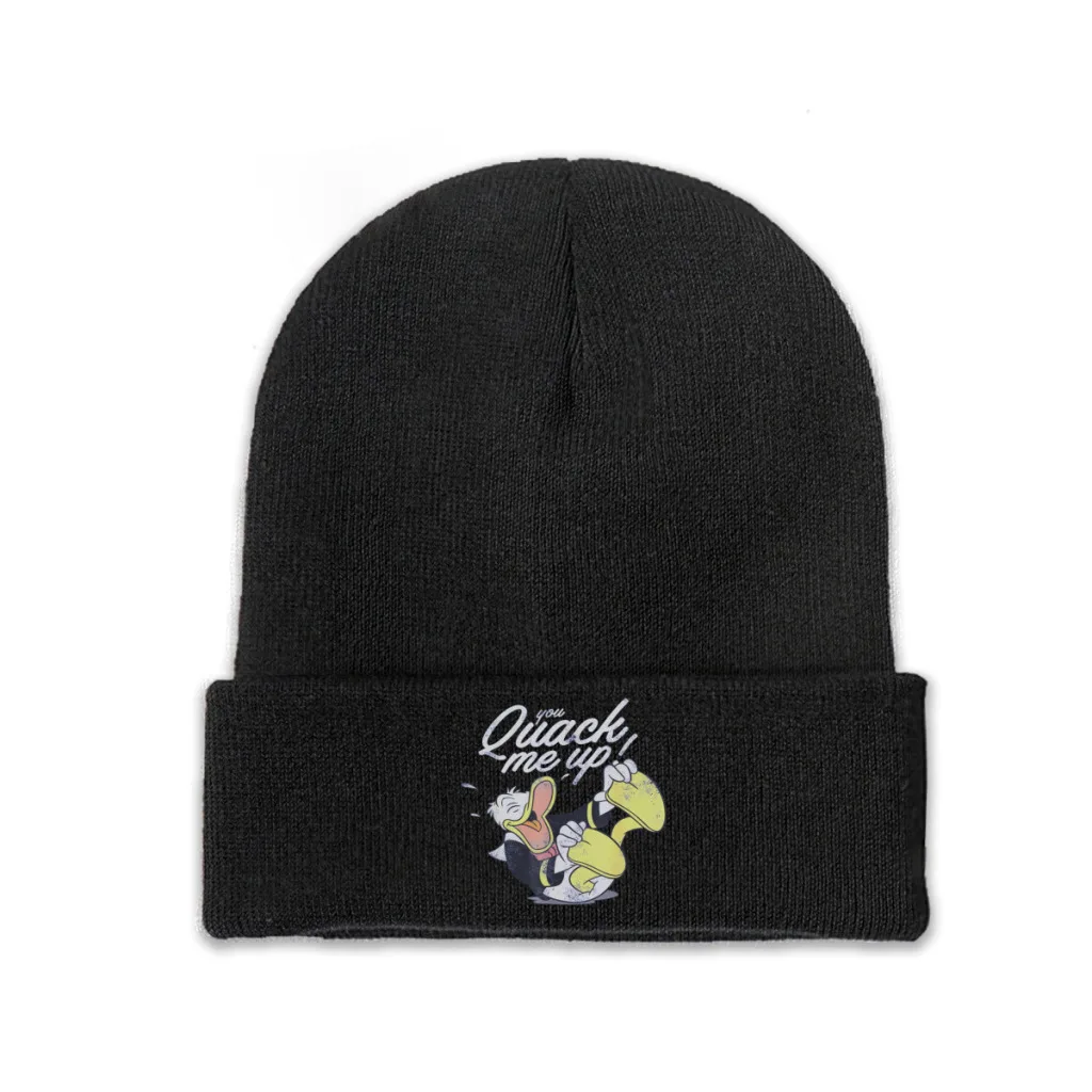 Knit Hat Disney Donald Duck Cartoon Winter Warm Beanie Caps You Quack Me Up Men Women Fashion Casual Bonnet
Knit Hat Disney Donald Duck Cartoon Winter Warm Beanie Caps You Quack Me Up Men Women Fashion Casual Bonnet