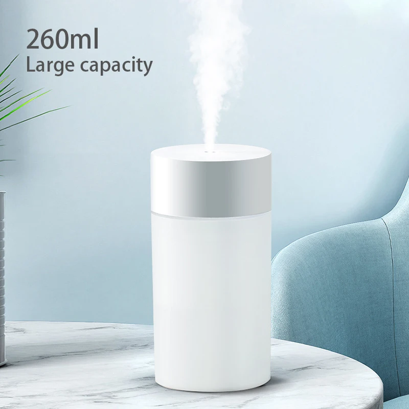 260ML Air Humidifier USB Ultrasonic LED Lamp Mini Essential Oil Diffuser Car Purifier Aroma Anion Mist Maker With Romantic Light 
260ML Air Humidifier USB Ultrasonic LED Lamp Mini Essential Oil Diffuser Car Purifier Aroma Anion Mist Maker With Romantic Light