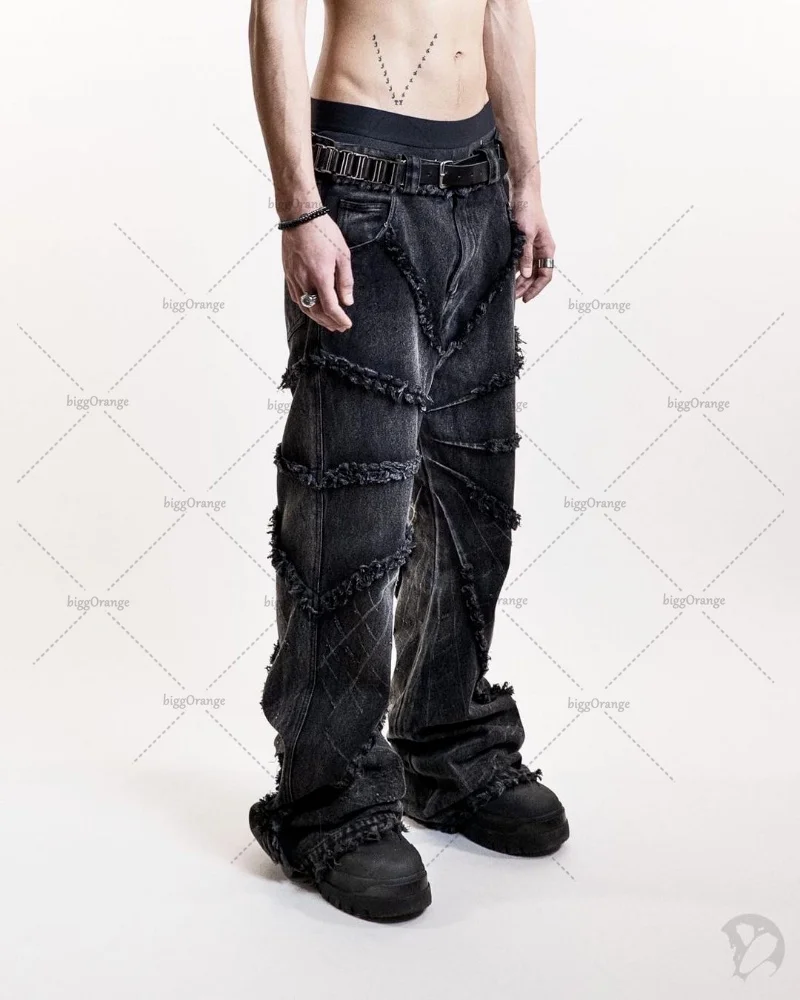 European and American Street Hip Hop High Waist Retro Oversized Jeans Men 2023 Rock Raw Edge Wide Leg Straight Leg Trousers Men
European and American Street Hip Hop High Waist Retro Oversized Jeans Men 2023 Rock Raw Edge Wide Leg Straight Leg Trousers Men