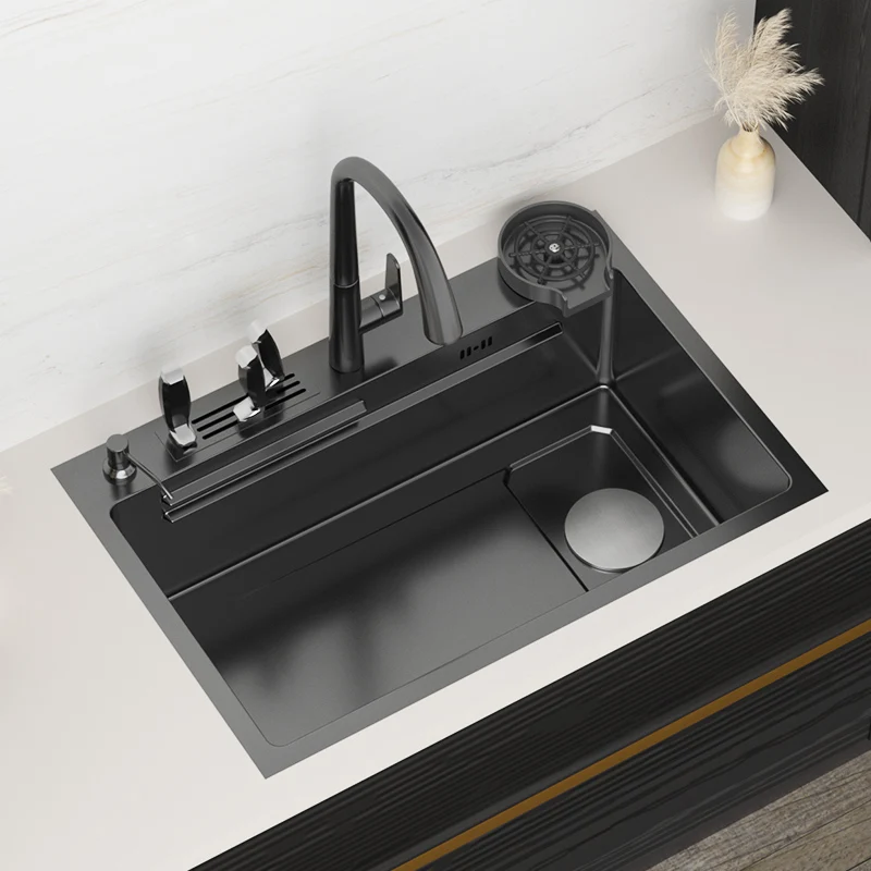 304 Stainless Steel Sink Topmount Knife-Holder Multifunction Single Bowl Kitchen Sink
304 Stainless Steel Sink Topmount Knife-Holder Multifunction Single Bowl Kitchen Sink