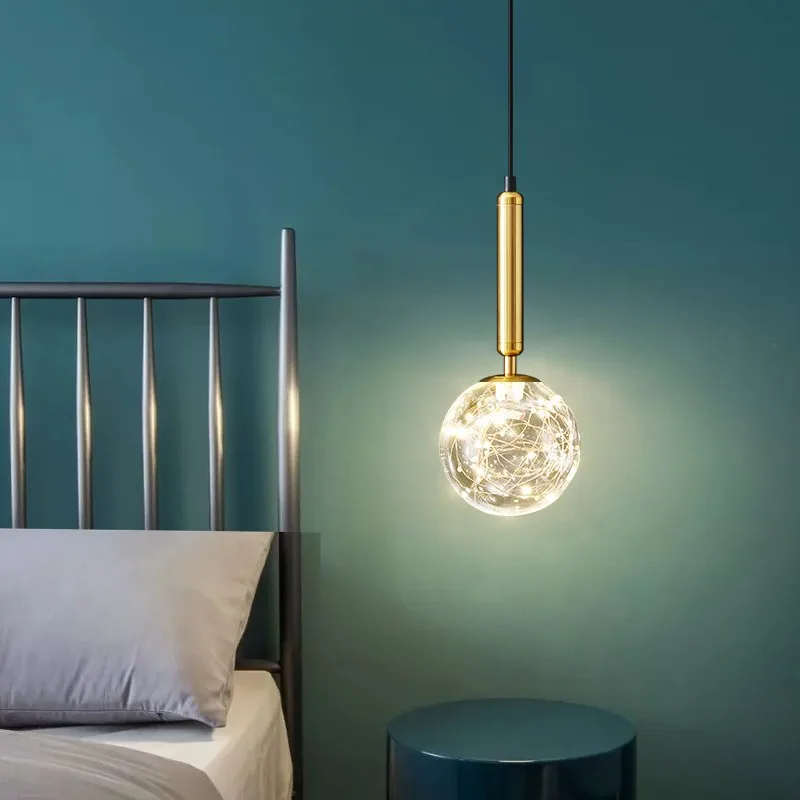 Light luxury minimalist bedroom bedside lamp Nordic living room background wall creative chandelier 
Light luxury minimalist bedroom bedside lamp Nordic living room background wall creative chandelier