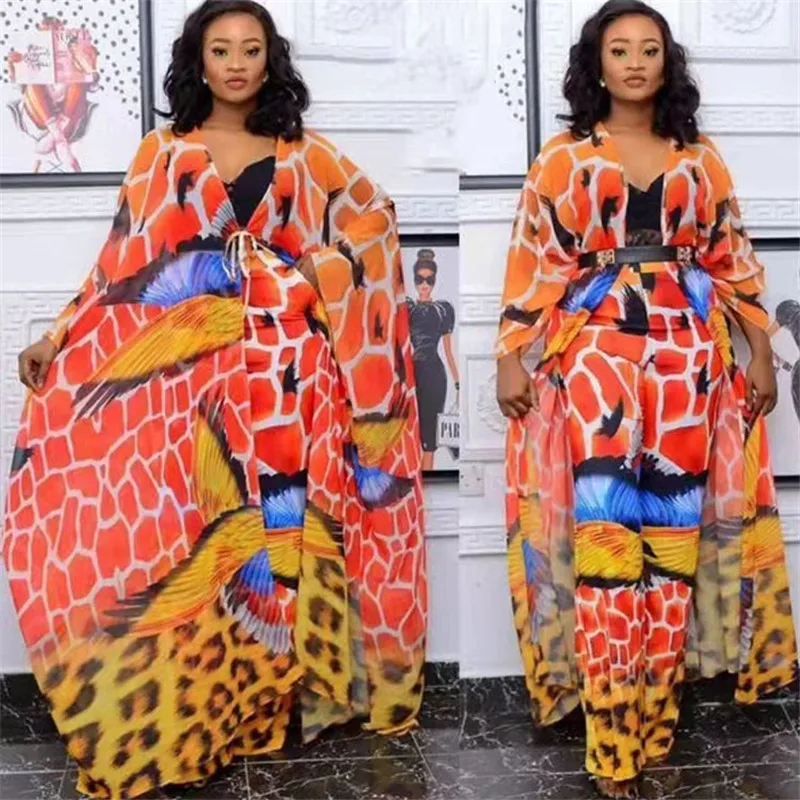 African Clothes for Muslim Women Two Piece Set African Dashiki Abaya Open Cardigan Summer Long Maxi Dress Pants Suits Outfits
African Clothes for Muslim Women Two Piece Set African Dashiki Abaya Open Cardigan Summer Long Maxi Dress Pants Suits Outfits