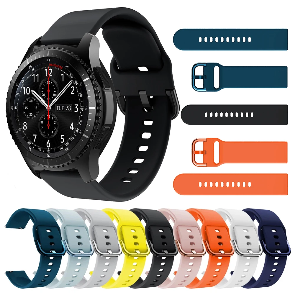 Силиконовый ремешок 22 мм для Samsung Gear S3 Frontier/классический сменный ремешок для часов Samsung Galaxy Watch 46 мм 
Силиконовый ремешок 22 мм для Samsung Gear S3 Frontier/классический сменный ремешок для часов Samsung Galaxy Watch 46 мм