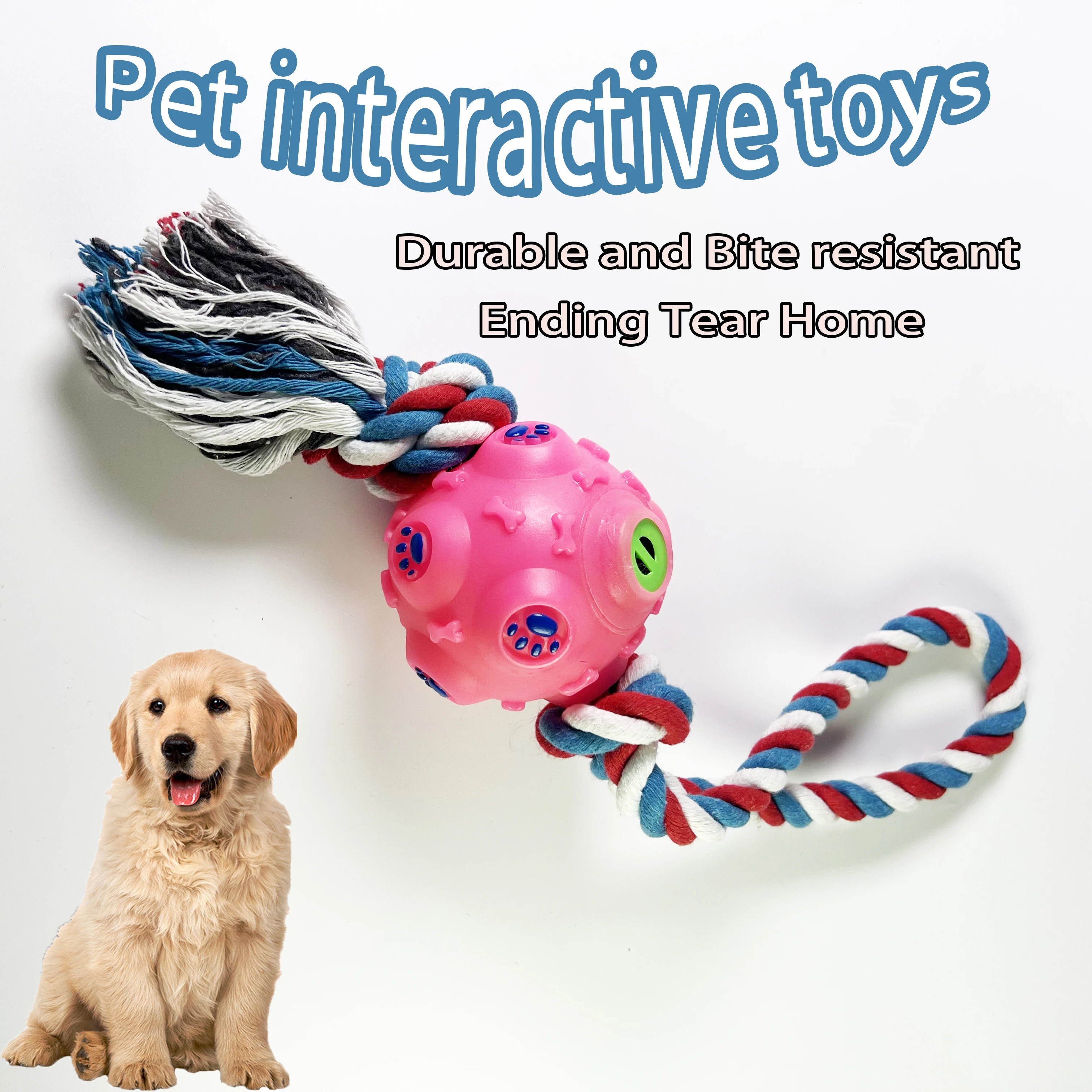 

Pet Dog Spill Toy Cleaning Mouth New Pull Rope Toy Bite Resistant Tooth Grinding Cotton Knot Pull Ring