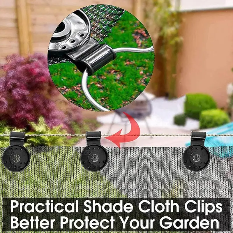 

50Pcs Tarp Clips Greenhouse Clamps Fixing Clips For Sun Shade Net Anti Bird Netting Garden Netting Shade Fabric Accessories