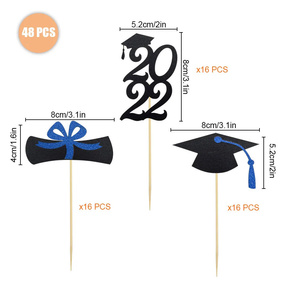 48PCS 2022 Graduation Cupcake Congrats Grad Graduation Theme Party Decor Favors Wrappers With Cake Topper Congratulation
48PCS 2022 Graduation Cupcake Congrats Grad Graduation Theme Party Decor Favors Wrappers With Cake Topper Congratulation