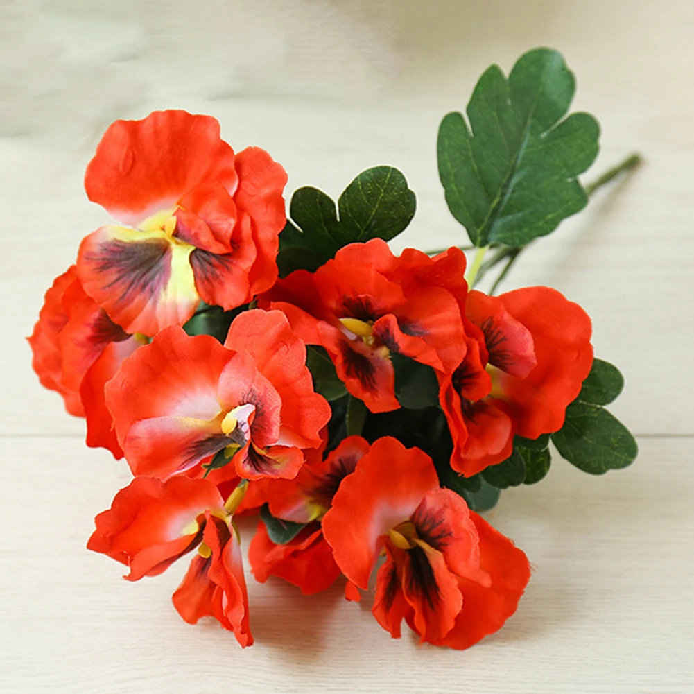 10 Head Artificial Pansy Flowers Artificial Flowers Silk Fake Butterfly Orchid Flower Home Office Wedding Decoration
10 Head Artificial Pansy Flowers Artificial Flowers Silk Fake Butterfly Orchid Flower Home Office Wedding Decoration