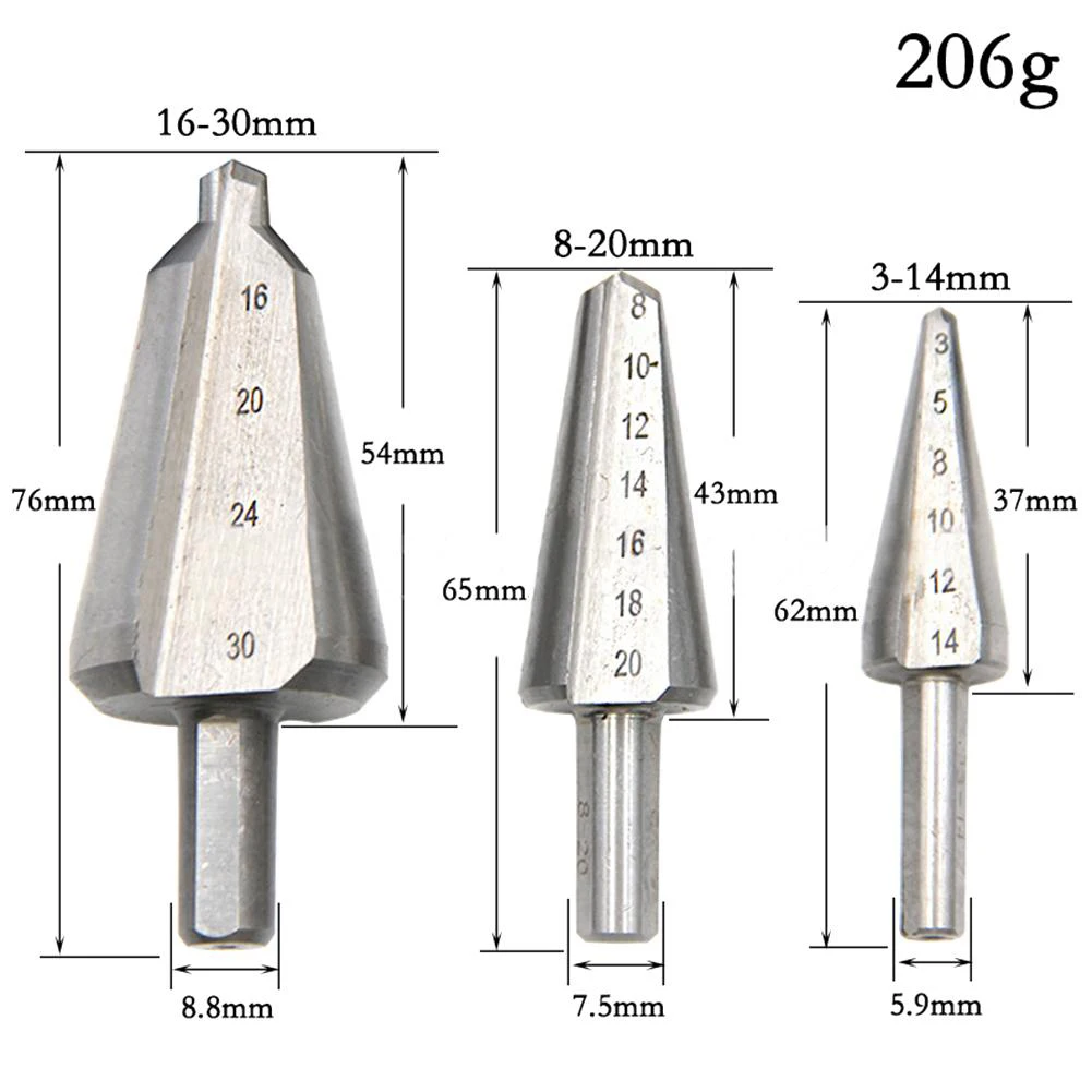 6/8/10mm Shank Umbrella Chamfer Drill HSS Taper Drill Bit Cone Cutter For Drilling Punch Decoration Factory 16-30mm 8-20mm 3-14
6/8/10mm Shank Umbrella Chamfer Drill HSS Taper Drill Bit Cone Cutter For Drilling Punch Decoration Factory 16-30mm 8-20mm 3-14