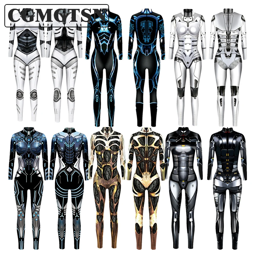 CGMGTSN Robot Punk Skeleton Cyberpunk Steampunk Sexy Slim Jumpsuit Catsuit Cosplay Costumes Zentai Women Bodysuit Fancy Dress
CGMGTSN Robot Punk Skeleton Cyberpunk Steampunk Sexy Slim Jumpsuit Catsuit Cosplay Costumes Zentai Women Bodysuit Fancy Dress