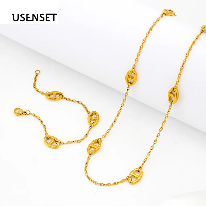 New Gold Color French Pig Nose Chain Necklace for Women Simple Hip Hop Fine Punk Vintage Stainless Steel Jewelry Gift YS401
New Gold Color French Pig Nose Chain Necklace for Women Simple Hip Hop Fine Punk Vintage Stainless Steel Jewelry Gift YS401