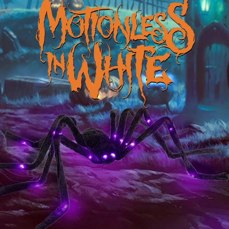 Set of 125cm Black Scary Giant Simulation Spider Halloween Spider Decor With Huge Purple Led Light Haunted Props Indoor Outdoor
Set of 125cm Black Scary Giant Simulation Spider Halloween Spider Decor With Huge Purple Led Light Haunted Props Indoor Outdoor