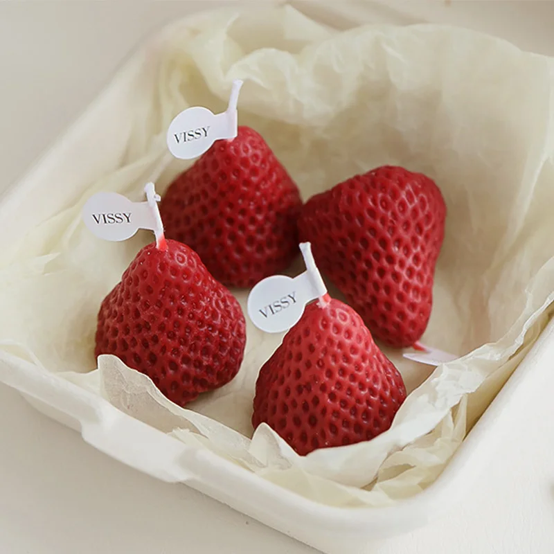 1PC/4PCS Strawberry Decorative Aromatic Candles Soy Wax Scented Candle for Birthday Wedding Candle
1PC/4PCS Strawberry Decorative Aromatic Candles Soy Wax Scented Candle for Birthday Wedding Candle