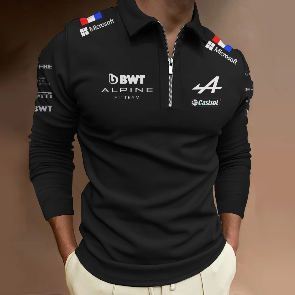 Новинка рубашка поло F1 горячая Распродажа спортивная гоночная рубашка на молнии с лацканами Мужская Женская Мужская рубашка с длинным рукавом Formula One Alpine Team Alonso
Новинка рубашка поло F1 горячая Распродажа спортивная гоночная рубашка на молнии с лацканами Мужская Женская Мужская рубашка с длинным рукавом Formula One Alpine Team Alonso