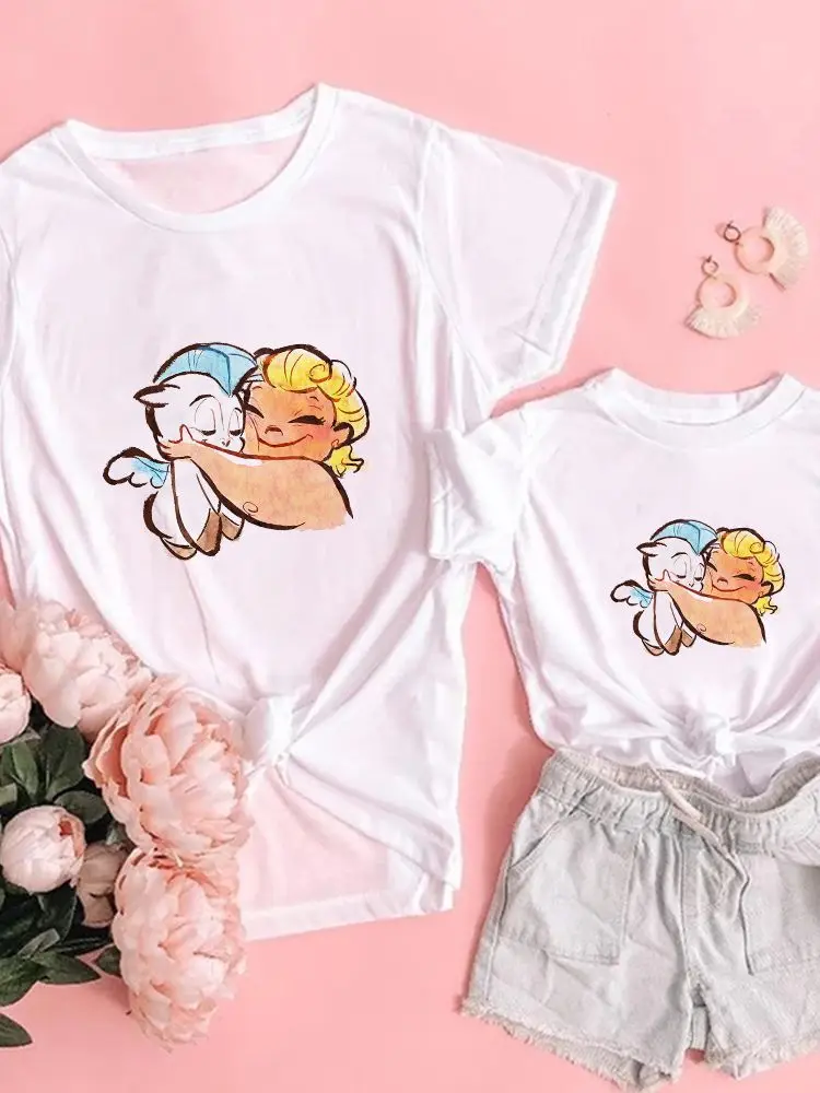 Футболки Disney Hug с мультяшным принтом, Детские Семейные футболки, креативные женские Зачарованные кавайные теплые футболки с круглым вырезо...
Футболки Disney Hug с мультяшным принтом, Детские Семейные футболки, креативные женские Зачарованные кавайные теплые футболки с круглым вырезо...