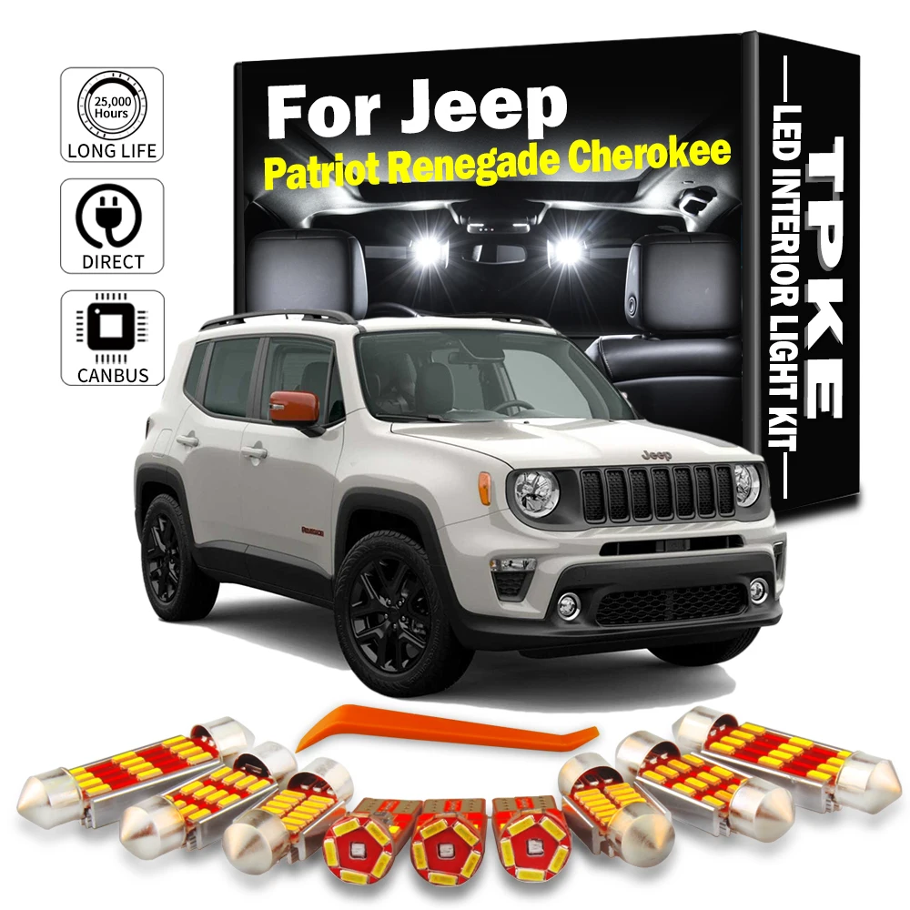 TPKE Canbus для Jeep Patriot, Ренегат, Cherokee, карта, чтение, купол, багажник, номерной знак, комплект освещения, автомобильные аксессуары
TPKE Canbus для Jeep Patriot, Ренегат, Cherokee, карта, чтение, купол, багажник, номерной знак, комплект освещения, автомобильные аксессуары