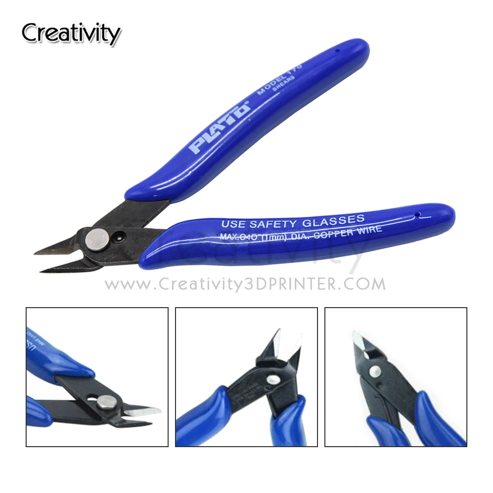 

PLATO 170 Electrical Wire Cable Cutters Cutting Side Snips Flush Pliers Nipper Anti-slip Rubber Mini Diagonal Pliers Hand Tools