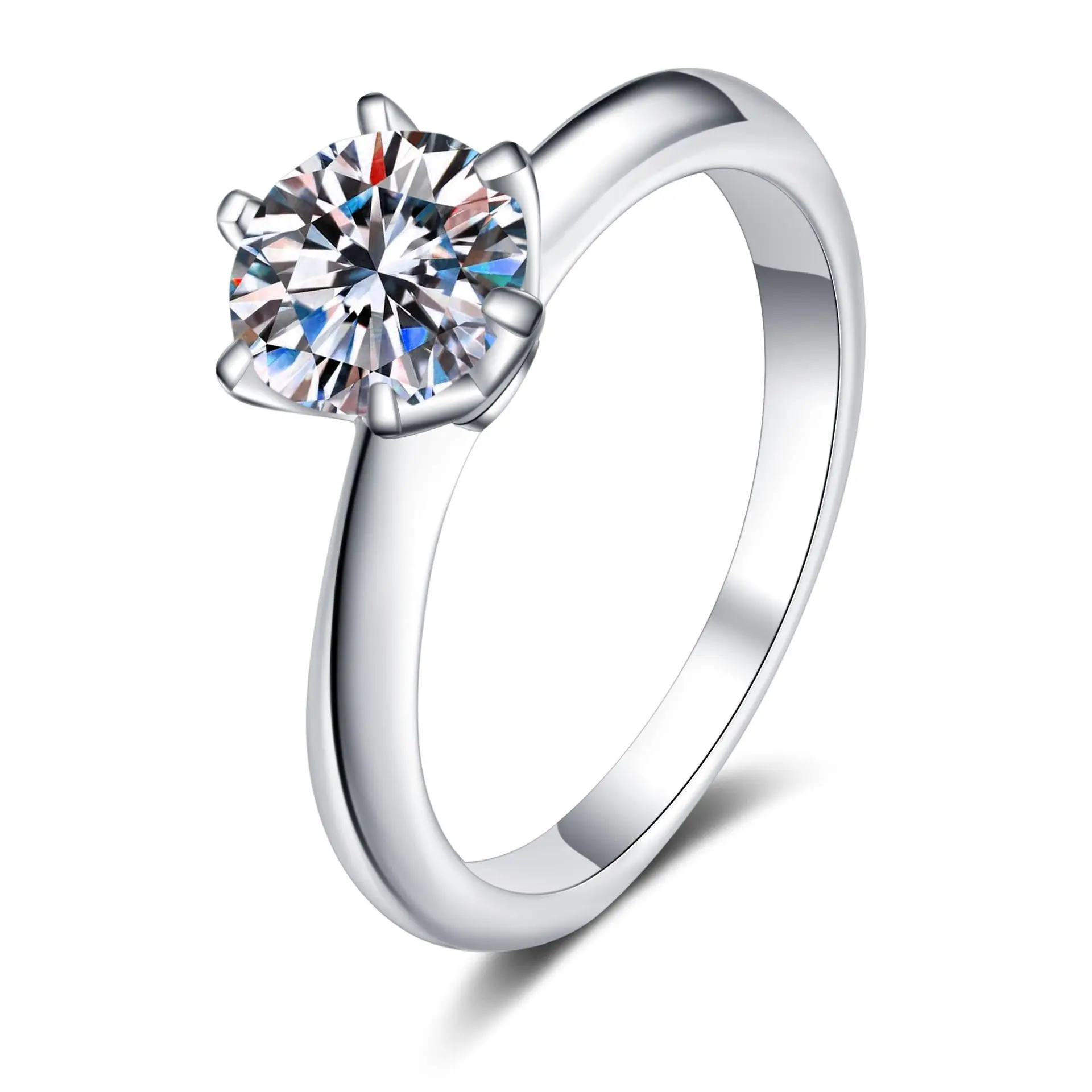 Aisne Real 0.5ct-5ct VVS D Color Moissanite Wedding Rings For Girl Engagement White Gold Color 925 Sterling Silver Jewelry Rings
Aisne Real 0.5ct-5ct VVS D Color Moissanite Wedding Rings For Girl Engagement White Gold Color 925 Sterling Silver Jewelry Rings
