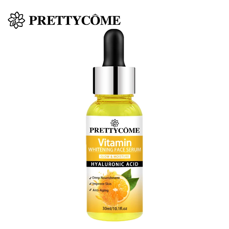 PRETTYCOME 30ml Vitamin C Hyaluronic Acid Serum Remove Melanin Brighten Face Care Fade Freckle Ageless Whitening Facial Serum
PRETTYCOME 30ml Vitamin C Hyaluronic Acid Serum Remove Melanin Brighten Face Care Fade Freckle Ageless Whitening Facial Serum