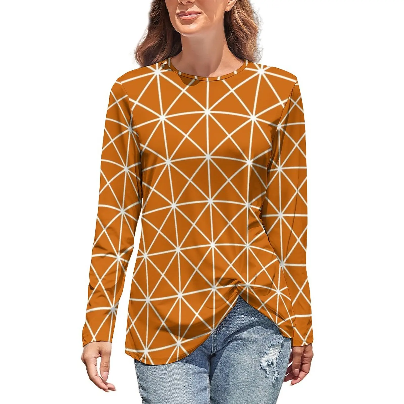 Nordic Pattern Orange T Shirts Stripe Lines Print Street Wear Long Sleeve T Shirt Aesthetic Tees Woman Clothes Big Size 4XL 5XL
Nordic Pattern Orange T Shirts Stripe Lines Print Street Wear Long Sleeve T Shirt Aesthetic Tees Woman Clothes Big Size 4XL 5XL