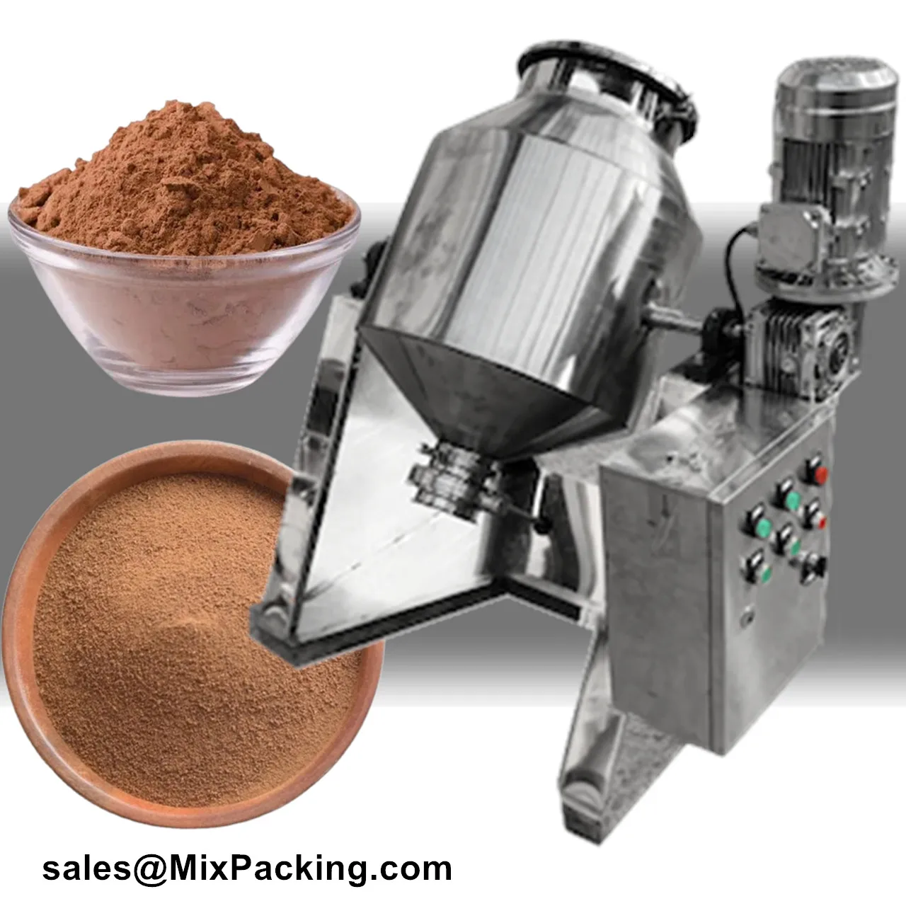 

Double Cone Mixer For Powder or Granules W Shape Dry Powder Mixing Machine