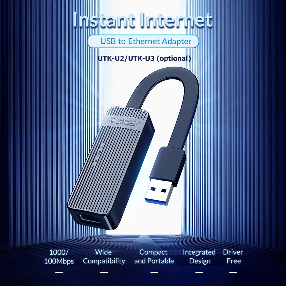Network Adapter Ethernet Network Card ORICO UTK-U2 UTK-U3 USB 2.0 3.0 to RJ45 LAN Ethernet Adapter Network Card for PC
Network Adapter Ethernet Network Card ORICO UTK-U2 UTK-U3 USB 2.0 3.0 to RJ45 LAN Ethernet Adapter Network Card for PC