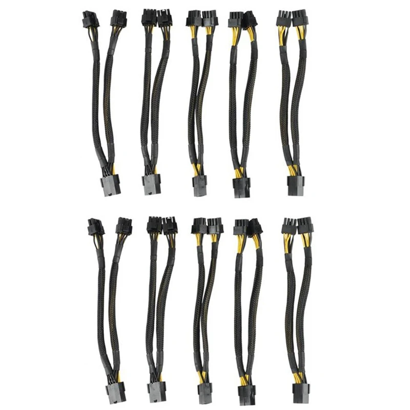 GPU VGA PCI-E 8 Pin Female To Dual 8(6+2) Pin Male PCI Express Adapter Braided Sleeved Splitter Power Cable 8 Inch
GPU VGA PCI-E 8 Pin Female To Dual 8(6+2) Pin Male PCI Express Adapter Braided Sleeved Splitter Power Cable 8 Inch