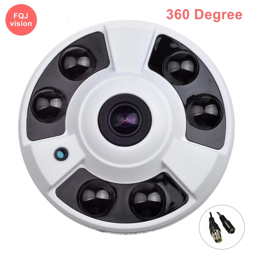

5MP 360 Degree AHD Fisheye Camera Indoor Home Shop Security Panoramic Video Surveillance Infrared CCTV Camera with OSD Cable