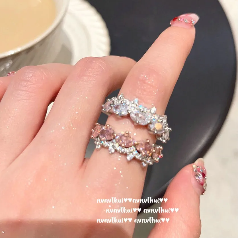 JitDoo Pink And White Full Range of Fashion Zirconia Ring Shiny CZ Crystal Luxury Women Pink Gem Promise Wedding Band Rings
JitDoo Pink And White Full Range of Fashion Zirconia Ring Shiny CZ Crystal Luxury Women Pink Gem Promise Wedding Band Rings