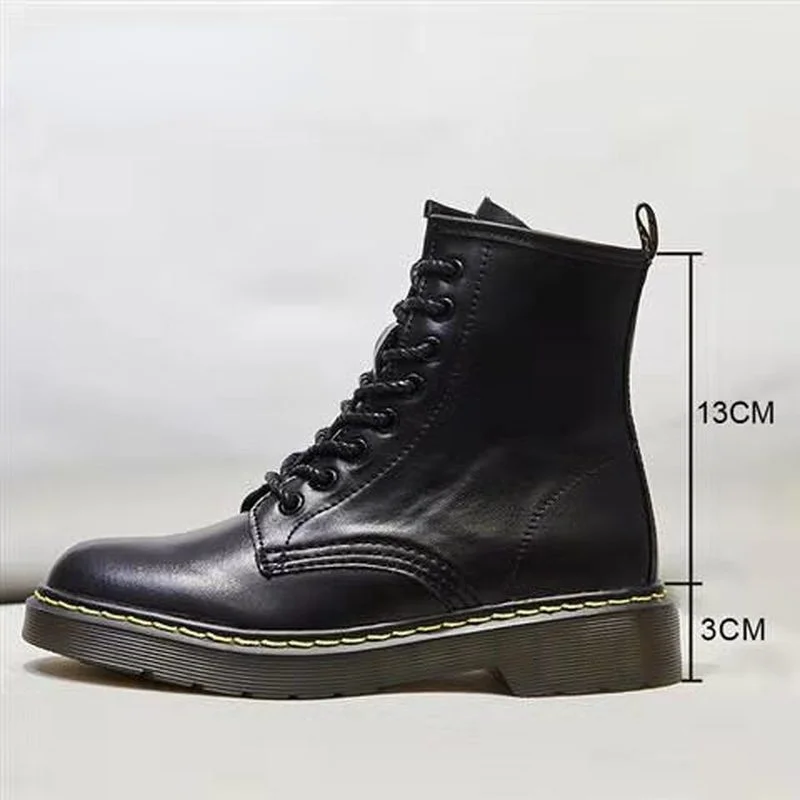 Ladies Martin Boots Women 2021 New Height Korean Motorcycle Boots Round Head Handsome Retro Short Boots Women 
Ladies Martin Boots Women 2021 New Height Korean Motorcycle Boots Round Head Handsome Retro Short Boots Women