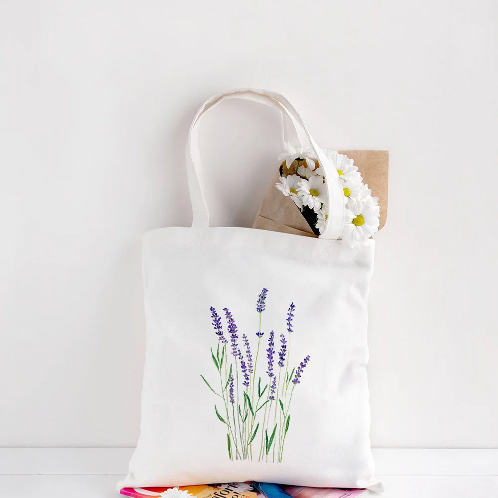 Bags Canvas Shopping Shoulder Eco Bag Large Capacity Hand Bag Women's Lavender Flowers kawaii aesthetic Cartoon Teacher Handbag
Bags Canvas Shopping Shoulder Eco Bag Large Capacity Hand Bag Women's Lavender Flowers kawaii aesthetic Cartoon Teacher Handbag