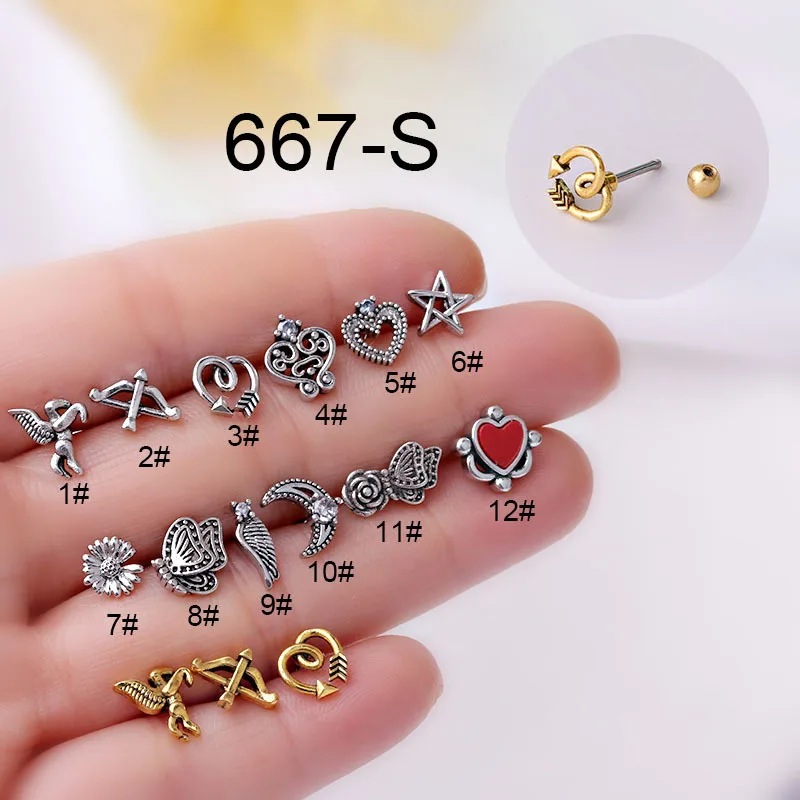 1Piece Retro Butterfly Heart Earrings 2022 for Women Trend Jewelry for Men Ear Cuffs Titanium Steel 0.8mm Piercing Stud Earrings
1Piece Retro Butterfly Heart Earrings 2022 for Women Trend Jewelry for Men Ear Cuffs Titanium Steel 0.8mm Piercing Stud Earrings