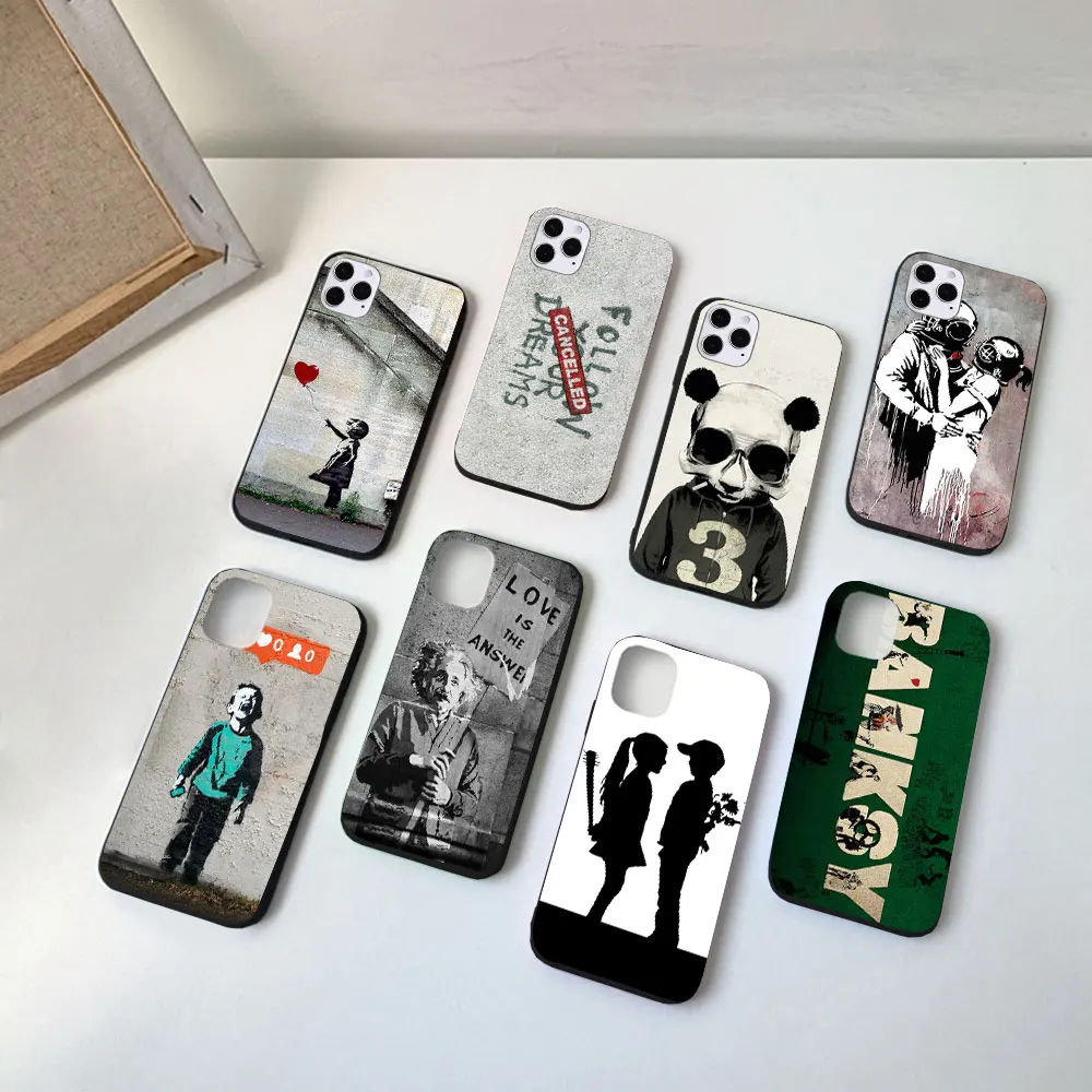 Banksy Pattern Silicone Phone Case for IPhone 11 12 13 Pro MAX Mini X XS MAX XR 7 8 6 6s Plus Fashion Candy Matte Soft TPU Cover
Banksy Pattern Silicone Phone Case for IPhone 11 12 13 Pro MAX Mini X XS MAX XR 7 8 6 6s Plus Fashion Candy Matte Soft TPU Cover