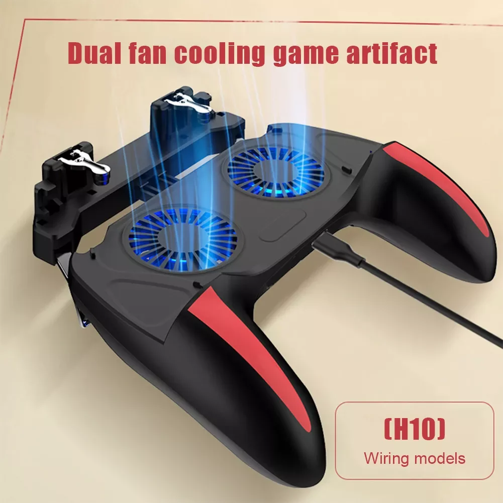 H10 Mobile Phone Game Shooting Controller USB Charging Joystick with Two Cooling Fans Gamepad for PUBG Android IOS X
H10 Mobile Phone Game Shooting Controller USB Charging Joystick with Two Cooling Fans Gamepad for PUBG Android IOS X
