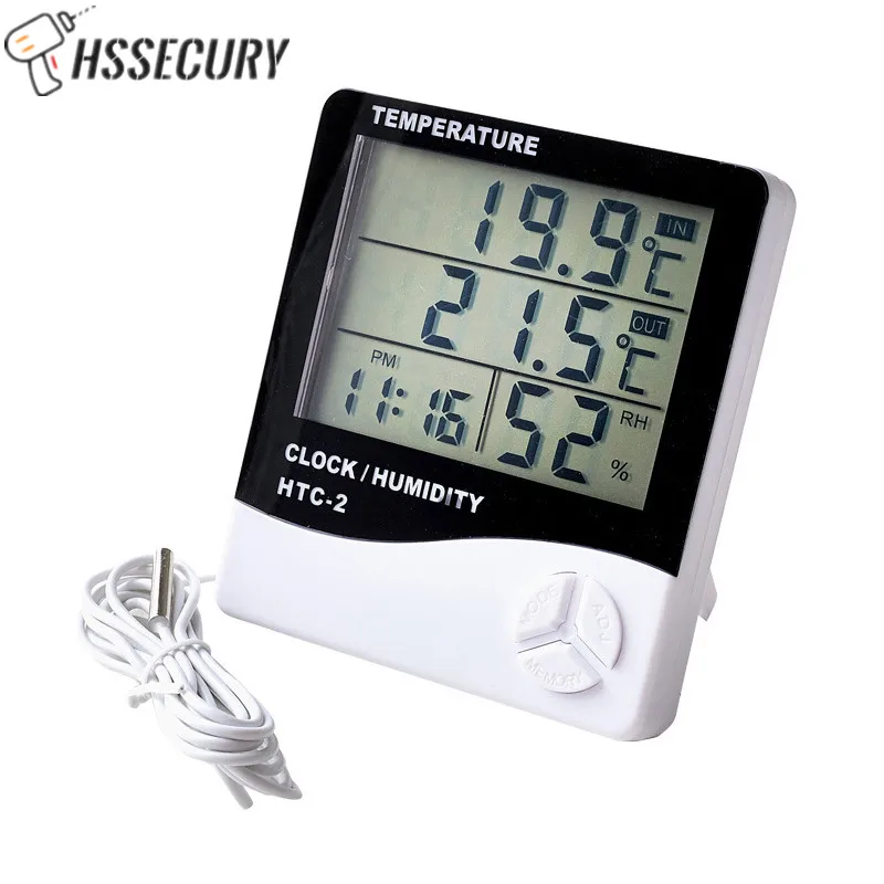 LCD Electronic Digital Temperature Humidity Meter Home Indoor Outdoor Thermometer Hygrometer Weather Station With Alarm Clock
LCD Electronic Digital Temperature Humidity Meter Home Indoor Outdoor Thermometer Hygrometer Weather Station With Alarm Clock