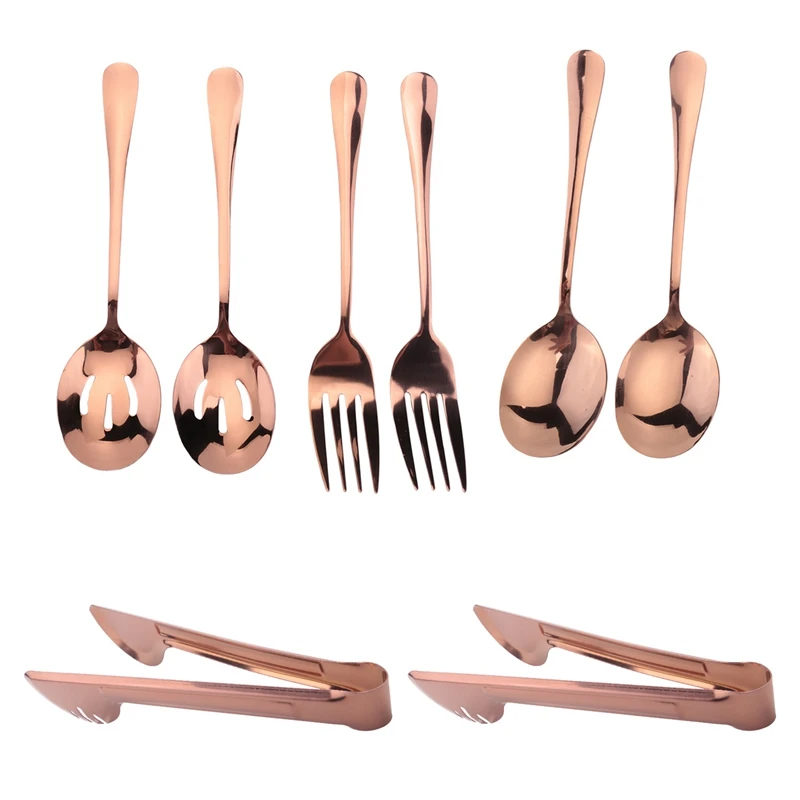 Столовые приборы из нержавеющей стали, Сервировочные приборы, большая емкость для кухни (8 шт.)
Столовые приборы из нержавеющей стали, Сервировочные приборы, большая емкость для кухни (8 шт.)