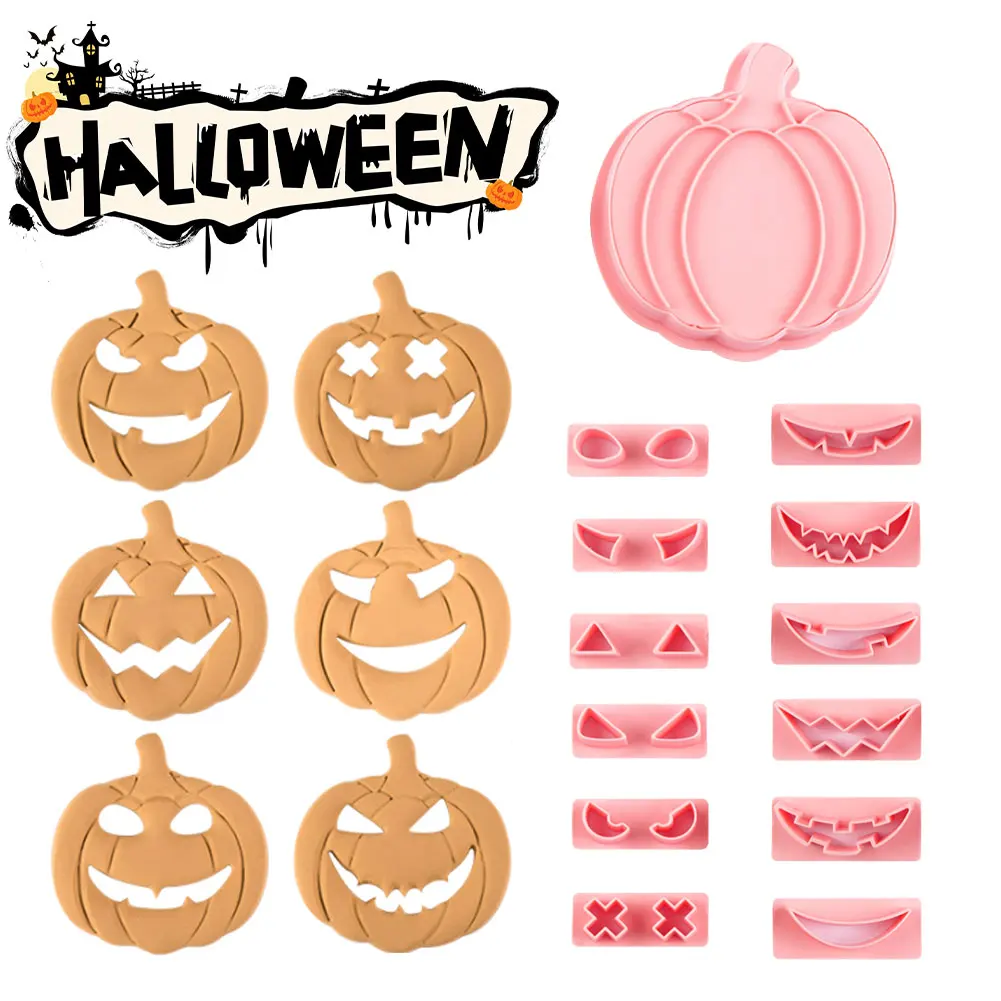 Halloween Cookie Mold Food Grade Plastic Pumpkin Cookie Biscuit Cutter, Embossing Cookie Press Stamps, DIY Baking Party Supplies
Halloween Cookie Mold Food Grade Plastic Pumpkin Cookie Biscuit Cutter, Embossing Cookie Press Stamps, DIY Baking Party Supplies