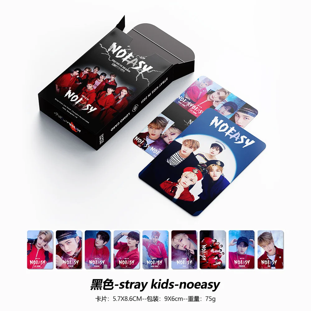 KPOP New Boys Group Black-stray kids-noeasy Album Poster LOMO Card Collection Card Cool Street Style Decorative Card Gift Felix
KPOP New Boys Group Black-stray kids-noeasy Album Poster LOMO Card Collection Card Cool Street Style Decorative Card Gift Felix