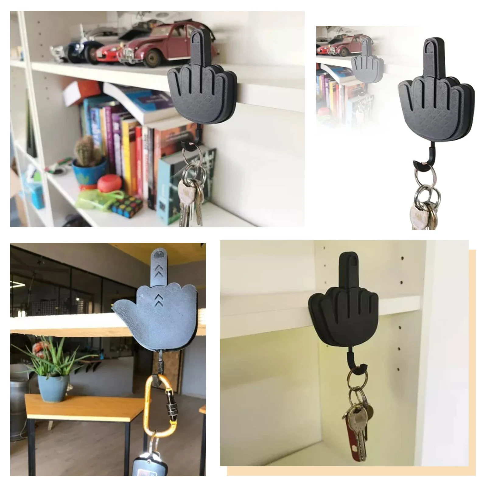Middle Finger Key Hanger Funny Gift Key Holder for Wall Decorative Doorway Entryway Hand Gesture Self Adhesive Key Hook Storage
Middle Finger Key Hanger Funny Gift Key Holder for Wall Decorative Doorway Entryway Hand Gesture Self Adhesive Key Hook Storage
