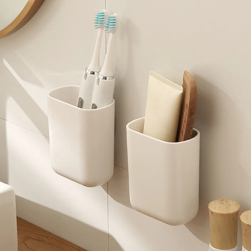 

Настенный ящик для хранения может сливать воду, подходит для хранения зубной пасты и зубных щеток на стене в ванной комнате