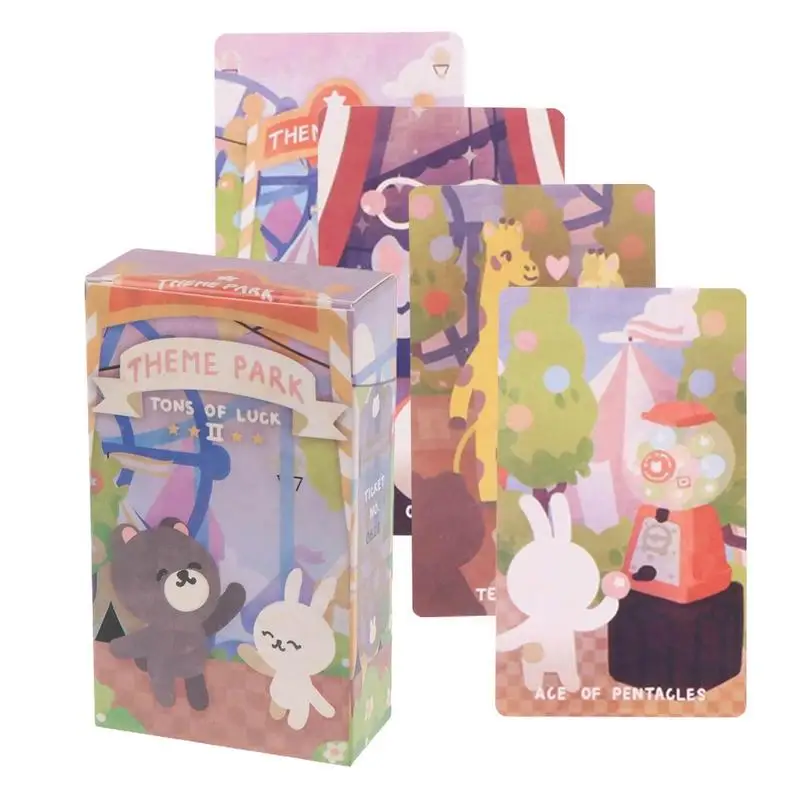 Fun Theme Park Tarot Card Divination Deck Family Party Board Game Fate Card Fortune Telling Game English Version Deck Games
Fun Theme Park Tarot Card Divination Deck Family Party Board Game Fate Card Fortune Telling Game English Version Deck Games