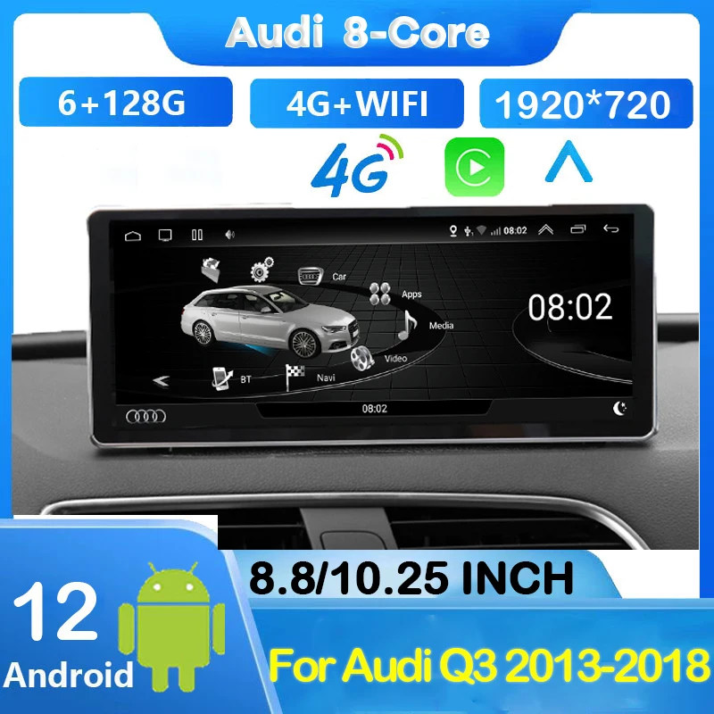 Автомагнитола 10,25 дюйма, 6 ГБ + 128 Гб, Android 12, мультимедийный плеер с GPS-навигацией для Audi Q3 2013-2018, стерео, видео, CarPlay, экран, Wi-Fi, 4G
Автомагнитола 10,25 дюйма, 6 ГБ + 128 Гб, Android 12, мультимедийный плеер с GPS-навигацией для Audi Q3 2013-2018, стерео, видео, CarPlay, экран, Wi-Fi, 4G