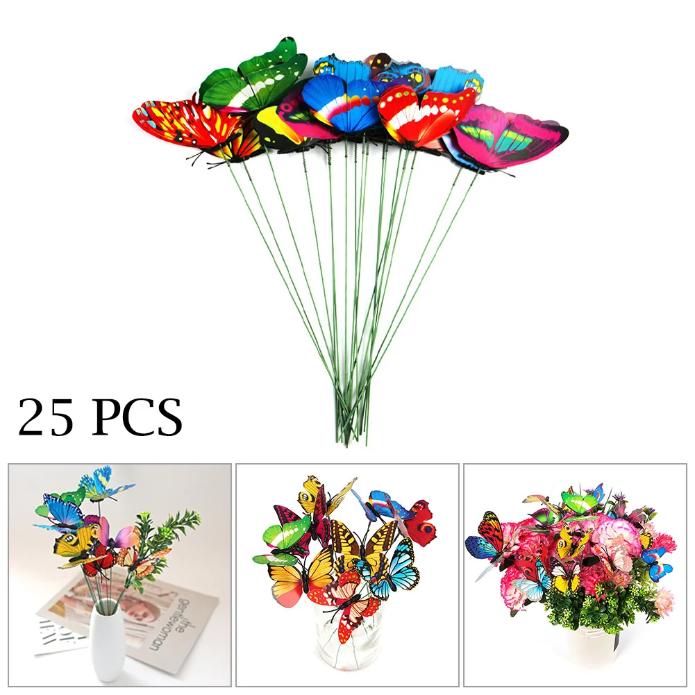 25Pcs/Set Simulation Butterflies Stakes Colorful Whimsical Stake Outdoor Yard Planter Flower Pot Decoration Garden Pots Label
25Pcs/Set Simulation Butterflies Stakes Colorful Whimsical Stake Outdoor Yard Planter Flower Pot Decoration Garden Pots Label