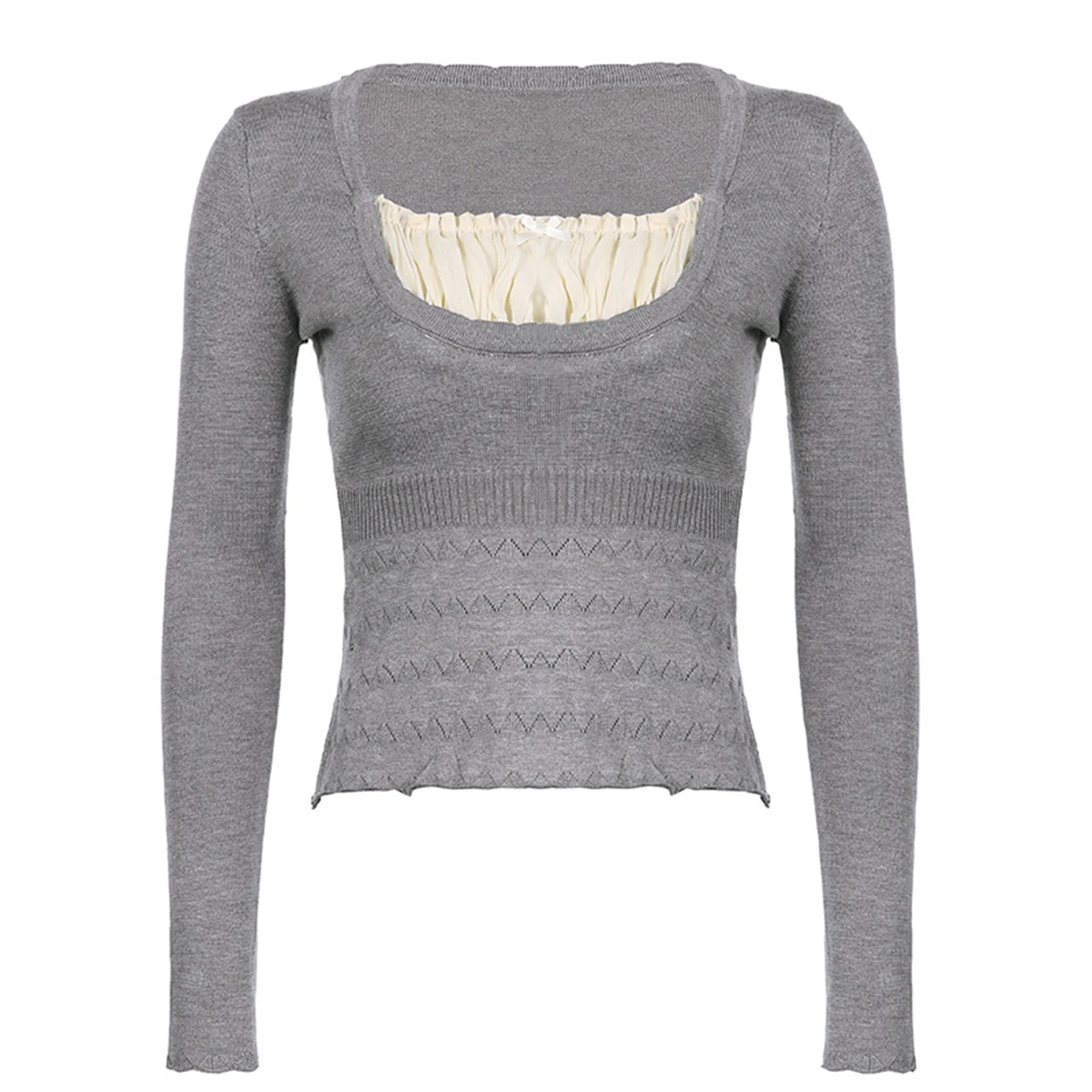 Women's Long Sleeve T-Shirt Stitching Style Casual Pullover, Slim-Fit Thin Tops
Women's Long Sleeve T-Shirt Stitching Style Casual Pullover, Slim-Fit Thin Tops