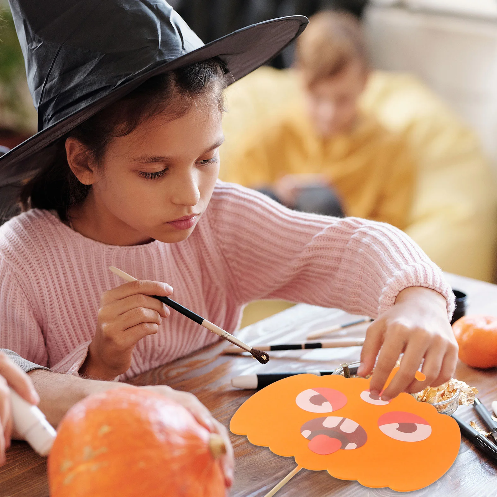 

Pumpkin DIY Patches Slices Kindergarten Cartoon Party Chips Halloween EVA Kids Crafts