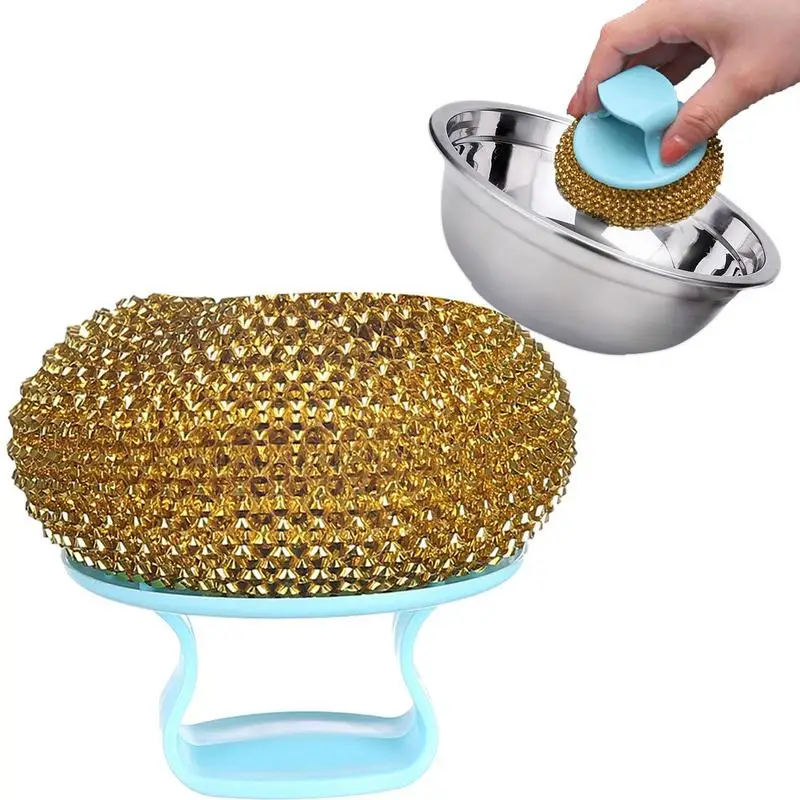 Stainless Steel Scouring Pad With Handle Wire Cleaning Ball Utensil Scrubber High Abrasion Wire Ball Scour Pad For Pots Pans
Stainless Steel Scouring Pad With Handle Wire Cleaning Ball Utensil Scrubber High Abrasion Wire Ball Scour Pad For Pots Pans