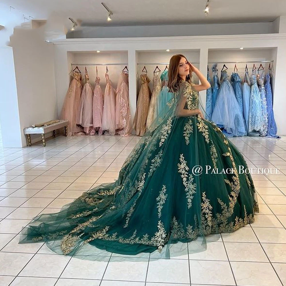 ANGELSBRIDEP Green Princess Quinceanera Dresses With Wrap Cape Lace Luxury Applique Lace-Up Corset Vestidos De 15 Anos Ball Gown
ANGELSBRIDEP Green Princess Quinceanera Dresses With Wrap Cape Lace Luxury Applique Lace-Up Corset Vestidos De 15 Anos Ball Gown