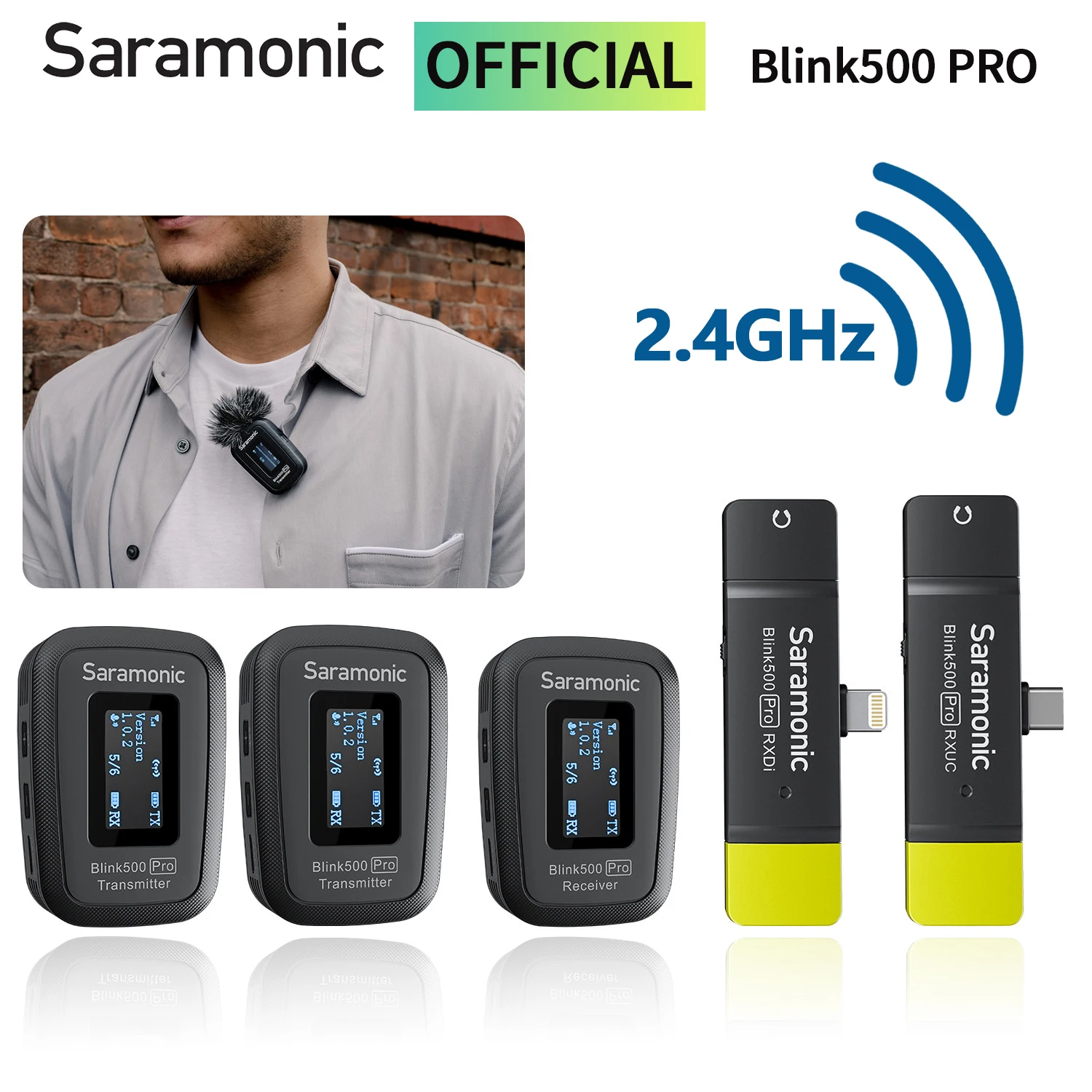 Saramonic Blink500 Pro B1-B6 2 4 ГГц двухканальный конденсаторный беспроводной петличный