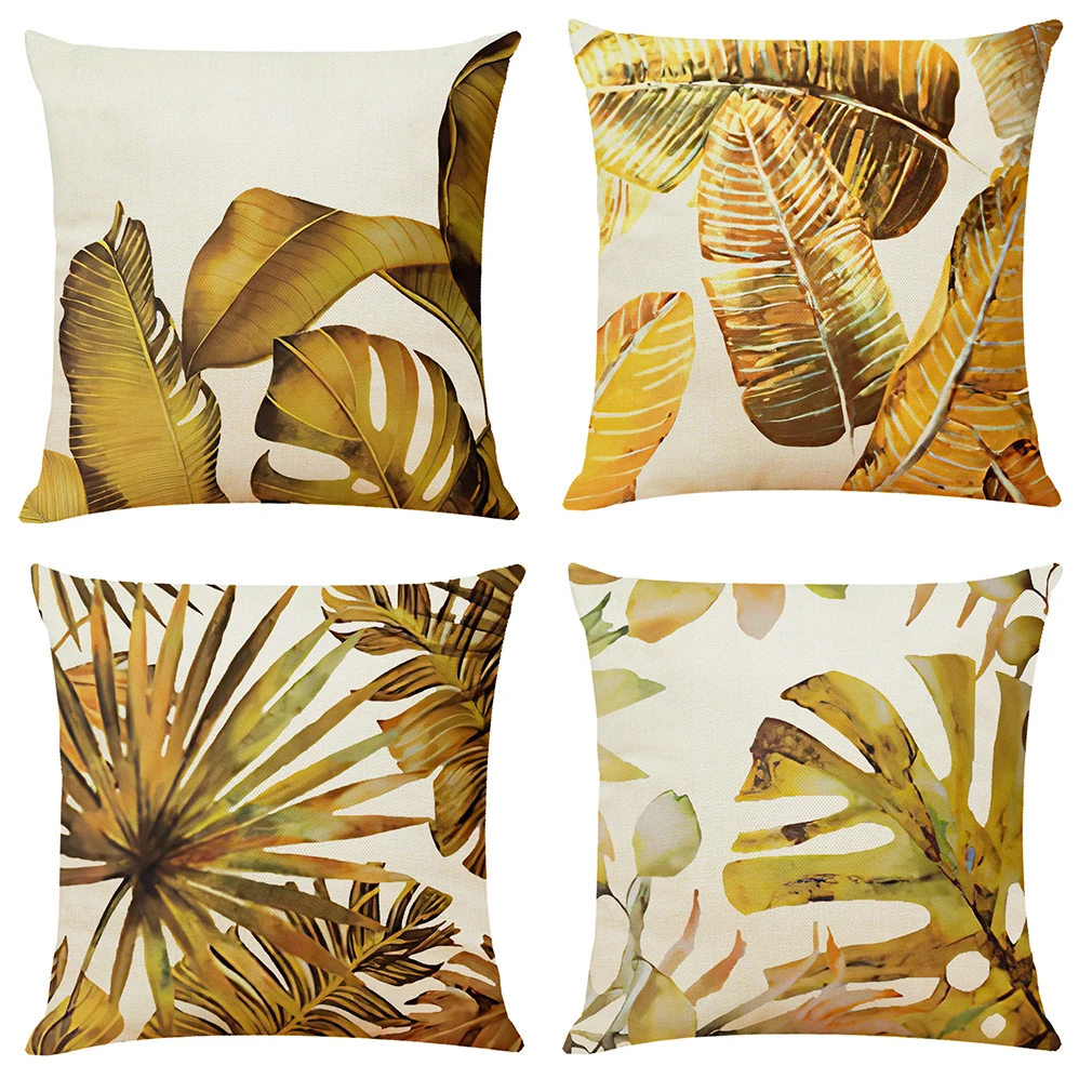 Yellow Palm Leaf Decoration Cushion Cover Navidad Throw Pillow Case funda cojin Home Sofa Couch Chair Back Seat Cover 45x45cm 
Yellow Palm Leaf Decoration Cushion Cover Navidad Throw Pillow Case funda cojin Home Sofa Couch Chair Back Seat Cover 45x45cm