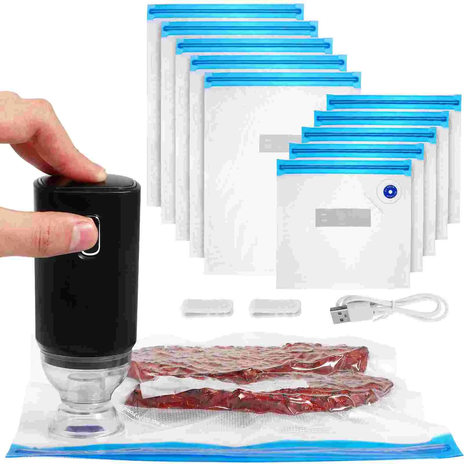 Vacuum Seal Storage Bags Handheld Sealer Machine Automatic Portable Food Zipper Sealers Mini
Vacuum Seal Storage Bags Handheld Sealer Machine Automatic Portable Food Zipper Sealers Mini